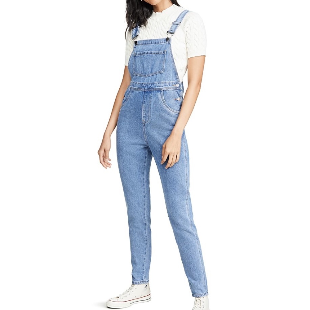 WeWoreWhat Basic Vintage Denim Overalls | Small
